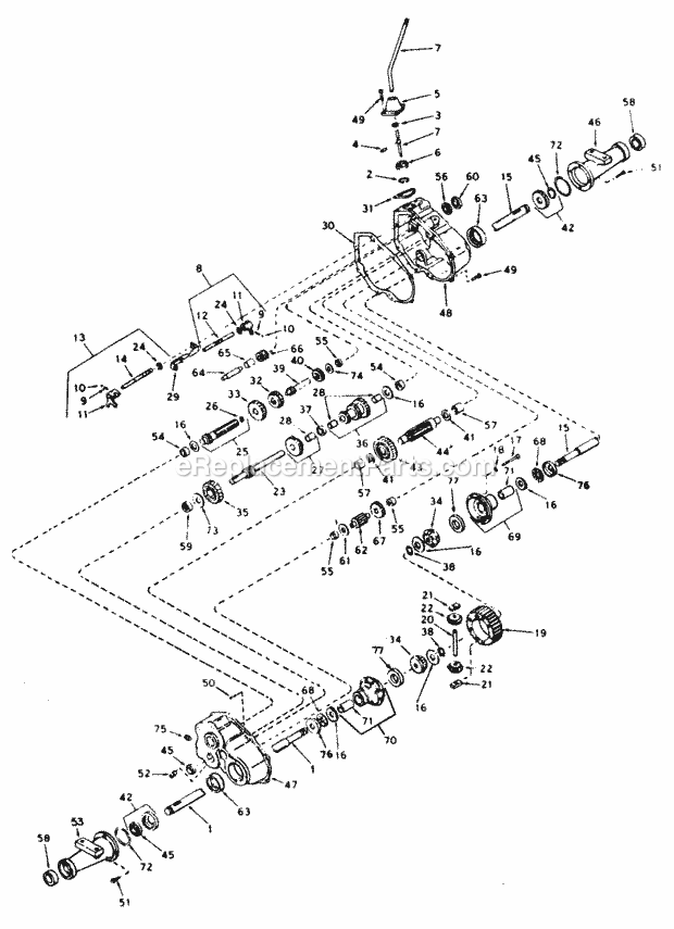 Transaxle-582 Special Diagram and Parts List for 1604 2050598U, 144-582-399, 145-582-399, 142-582-3 Cub Cadet Lawn Tractor